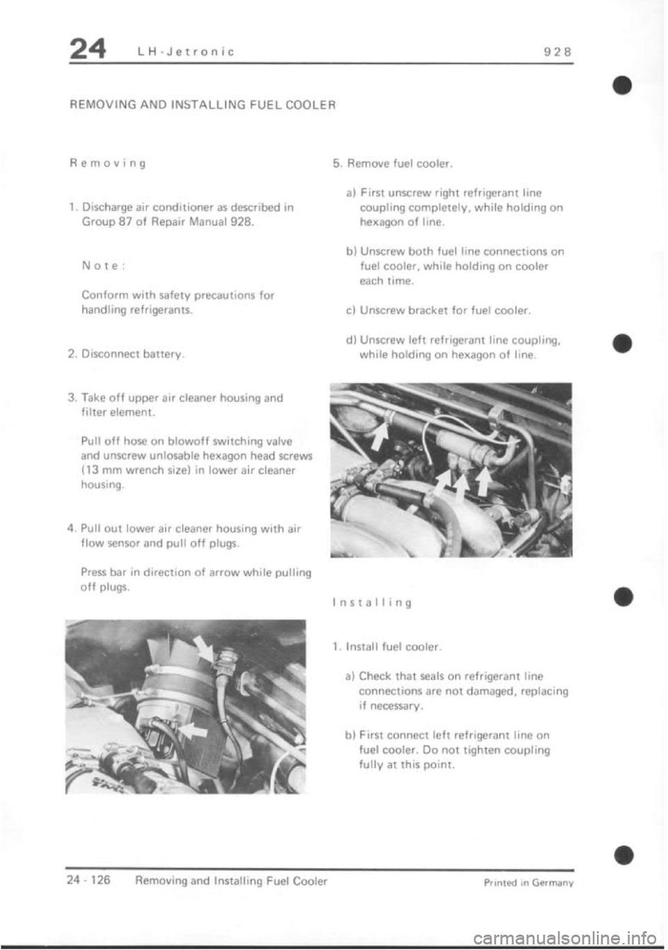 PORSCHE 928 1995  Service Repair Manual 