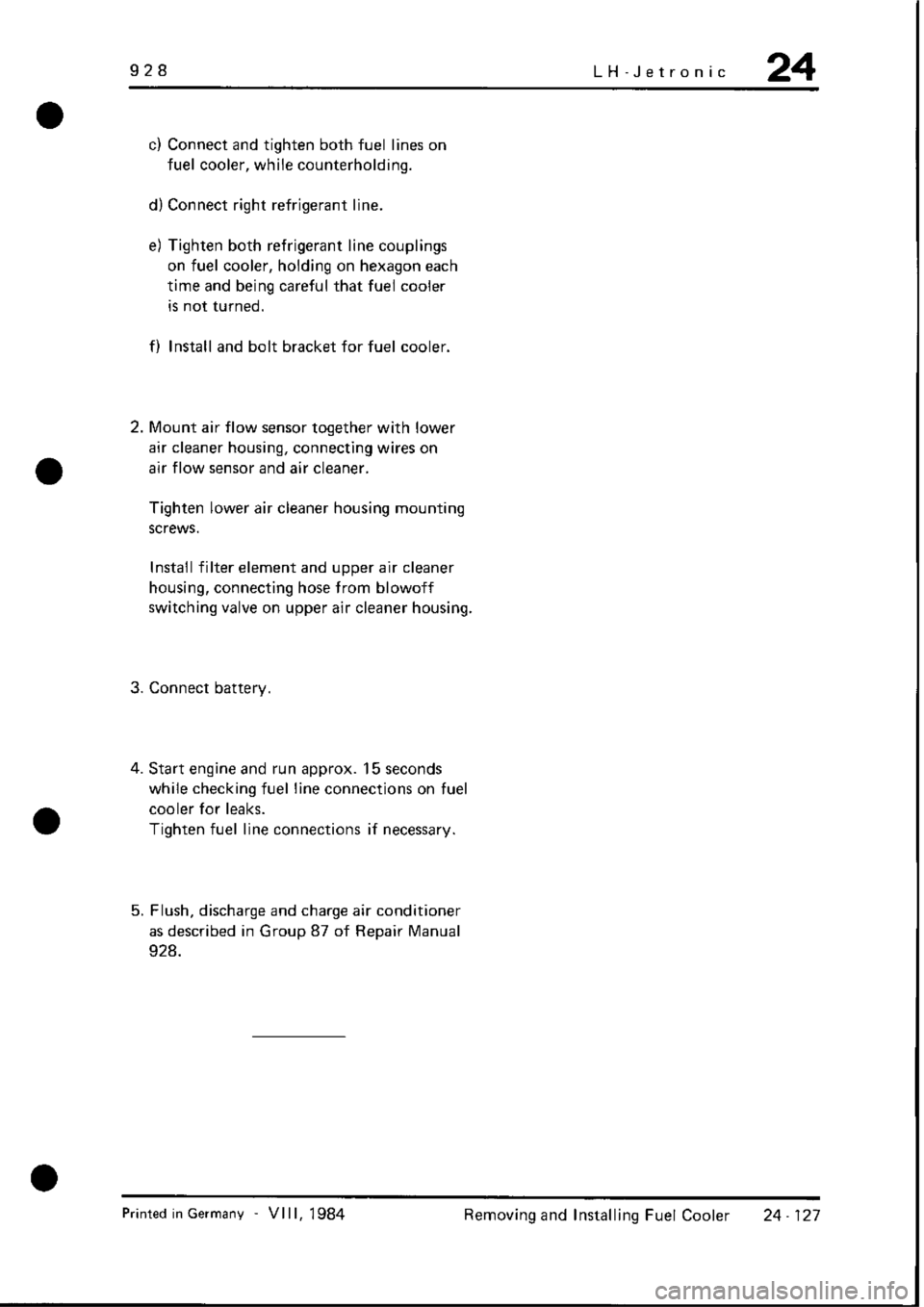 PORSCHE 928 1995  Service Repair Manual 