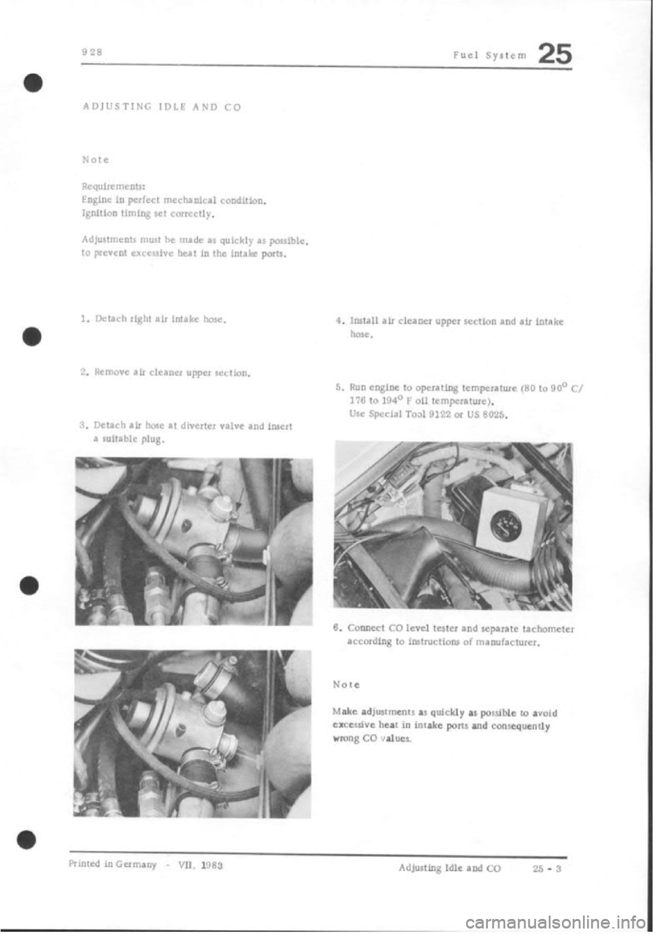 PORSCHE 928 1995  Service Repair Manual 