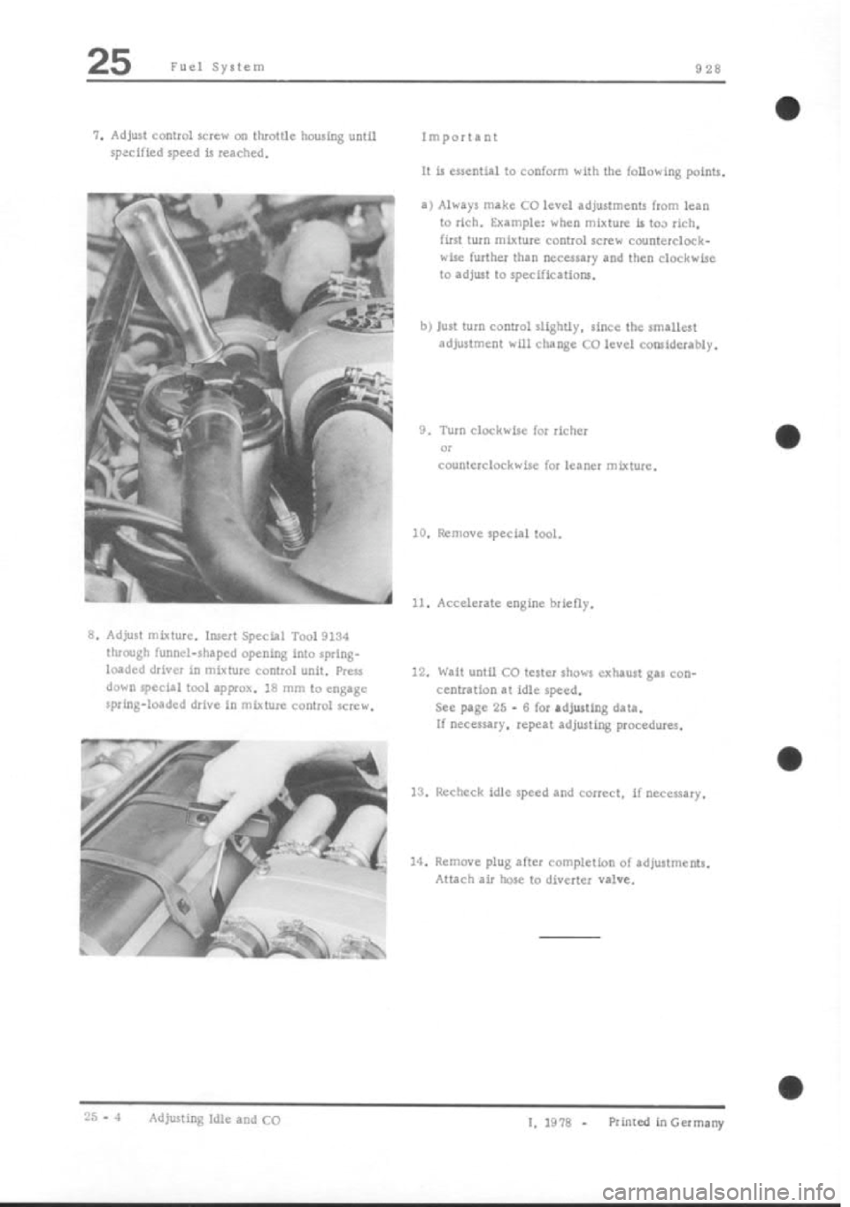 PORSCHE 928 1995  Service Repair Manual 
