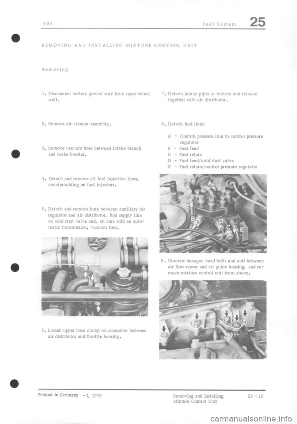 PORSCHE 928 1995  Service Repair Manual 
