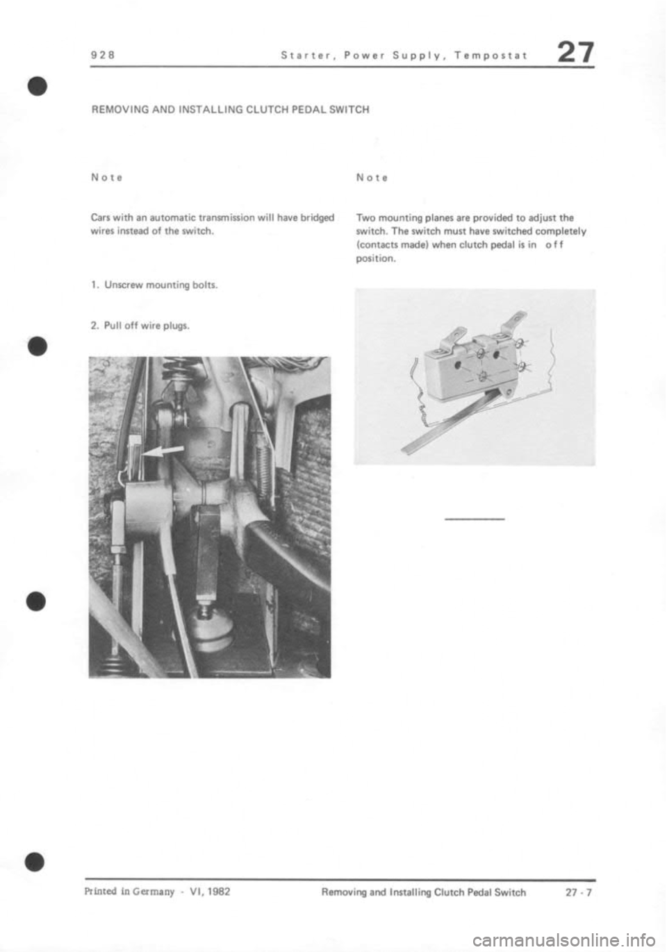 PORSCHE 928 1995  Service Repair Manual 