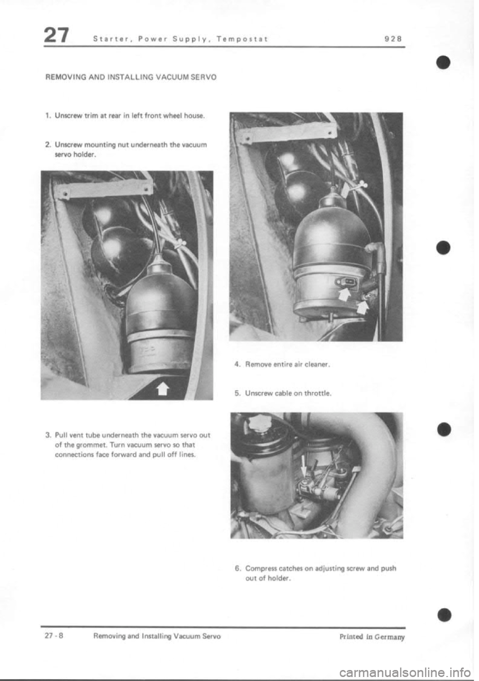 PORSCHE 928 1995  Service Repair Manual 