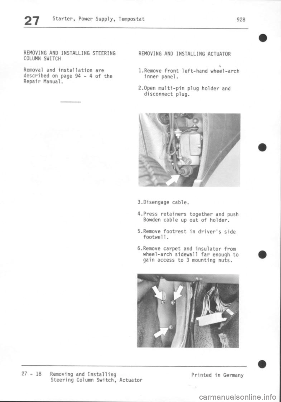 PORSCHE 928 1995  Service Repair Manual 