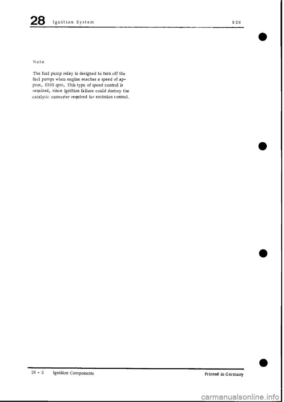PORSCHE 928 1995  Service Repair Manual 