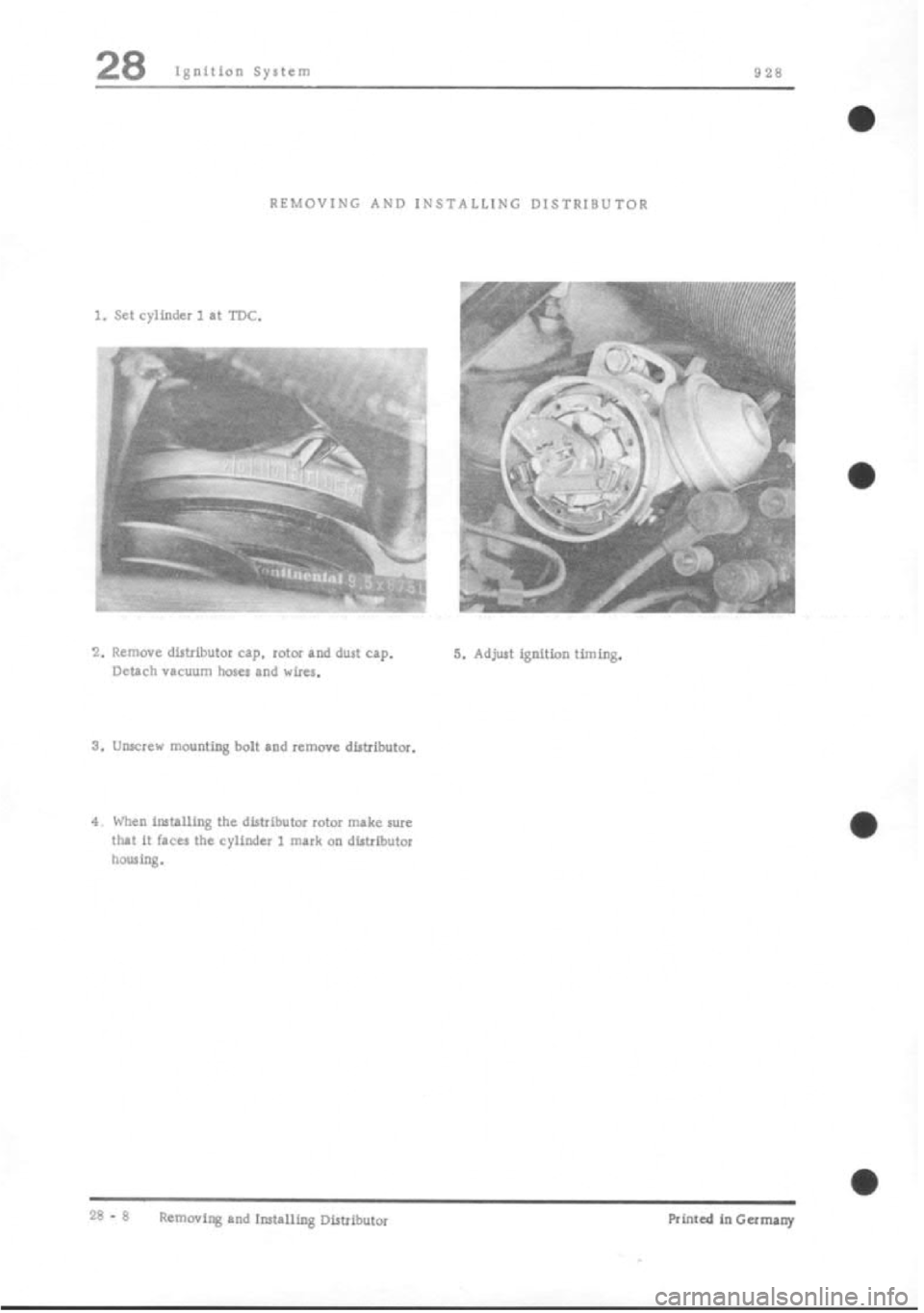 PORSCHE 928 1995  Service Repair Manual 