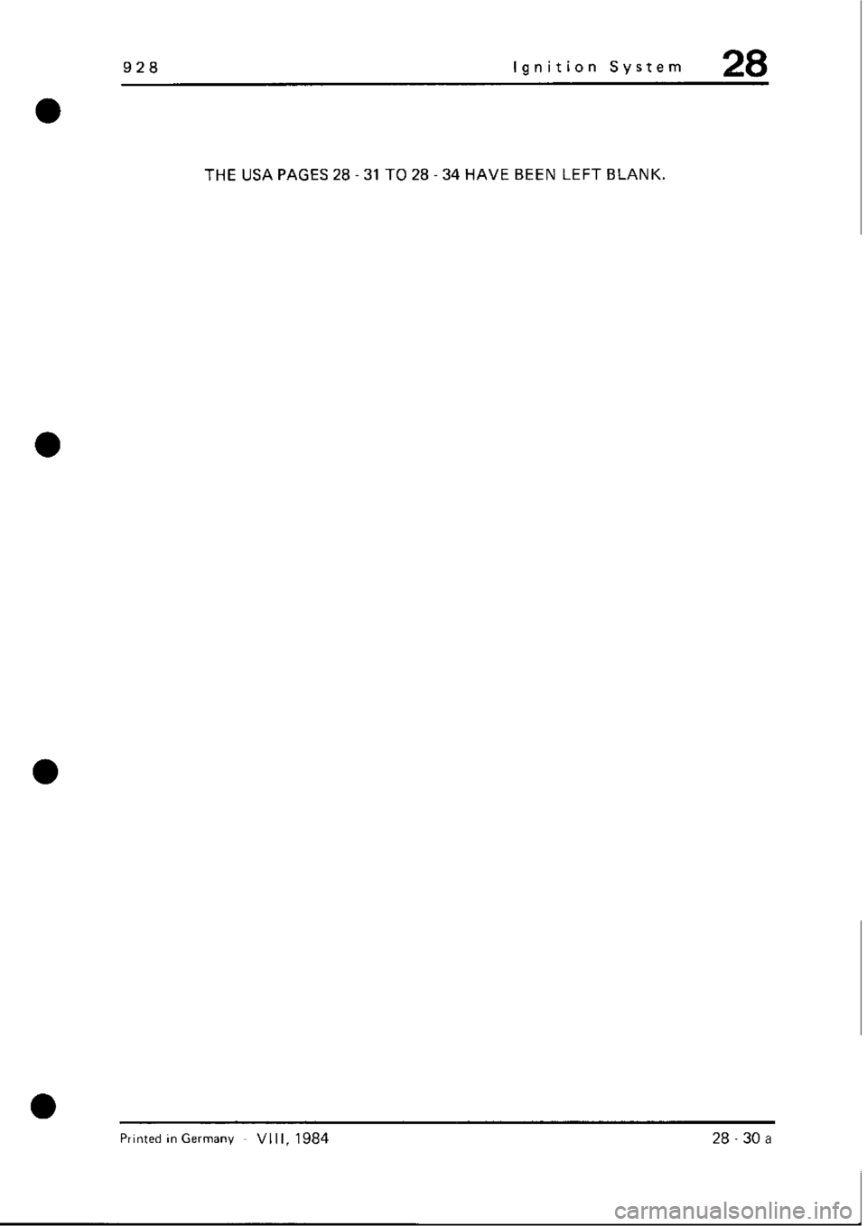 PORSCHE 928 1995  Service Repair Manual 