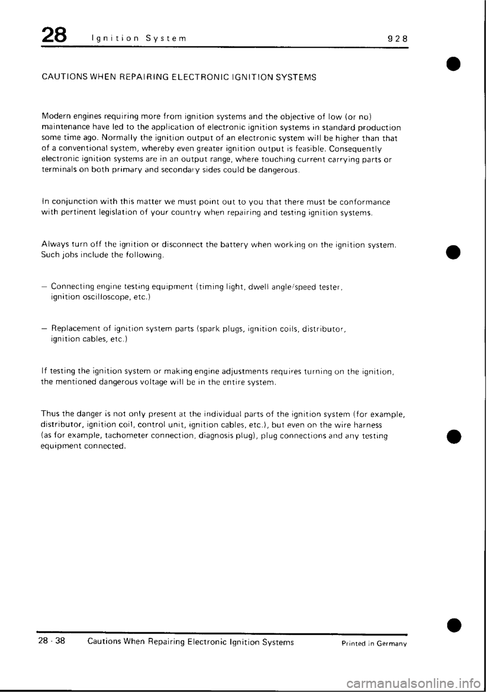 PORSCHE 928 1995  Service Repair Manual 