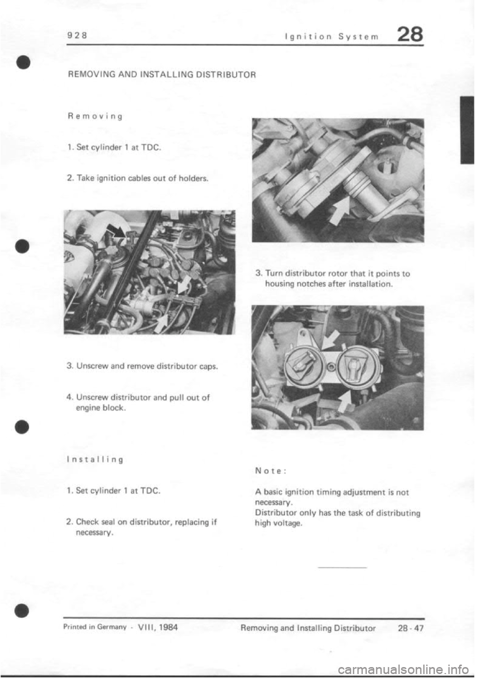 PORSCHE 928 1995  Service Repair Manual 