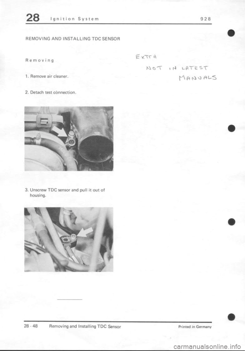 PORSCHE 928 1995  Service Repair Manual 