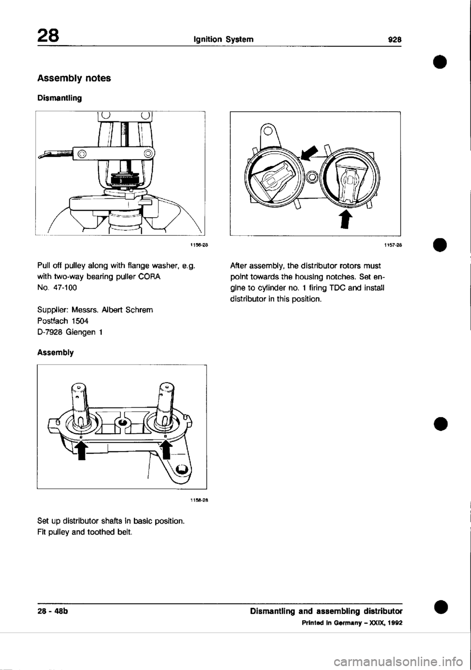 PORSCHE 928 1995  Service Repair Manual 