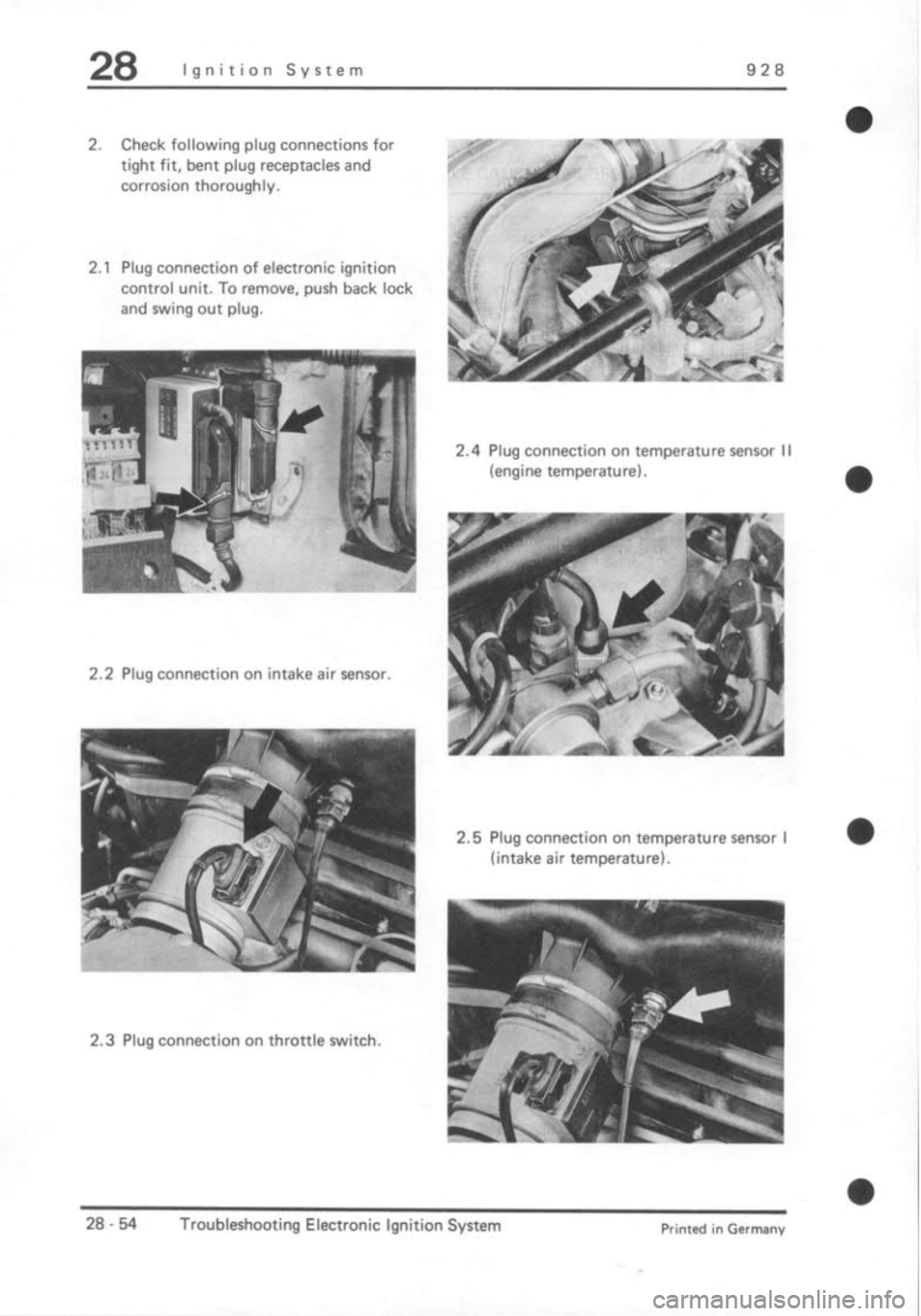 PORSCHE 928 1995  Service Repair Manual 