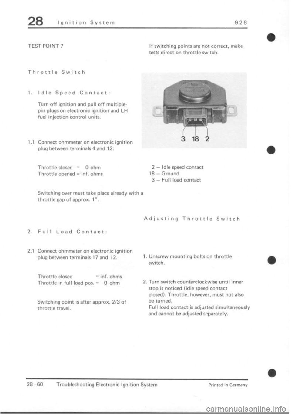 PORSCHE 928 1995  Service Repair Manual 
