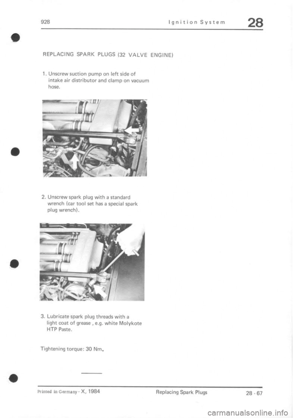 PORSCHE 928 1995  Service Repair Manual 
