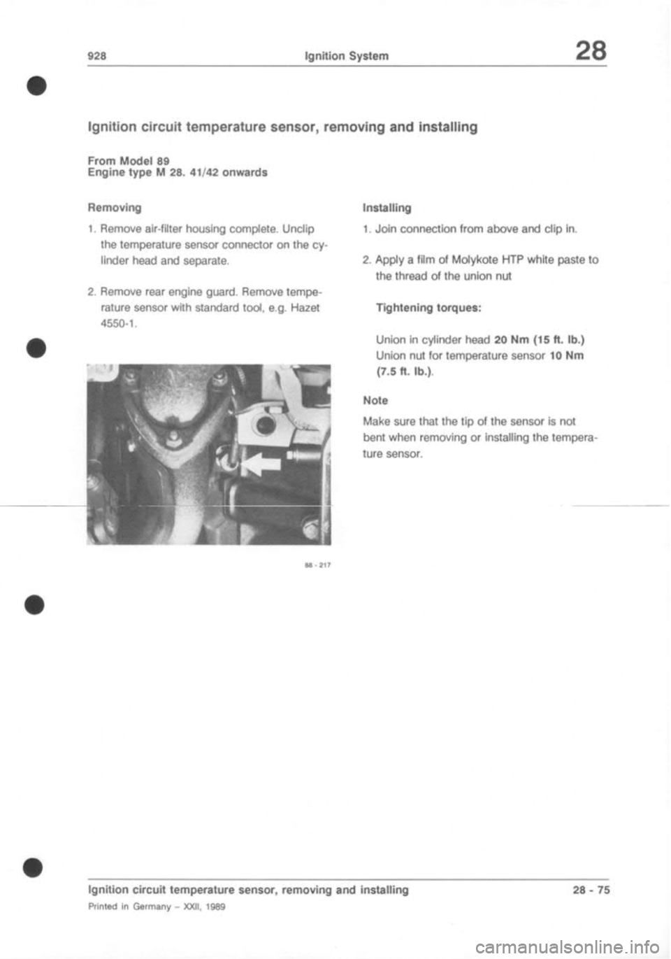 PORSCHE 928 1995  Service Repair Manual 