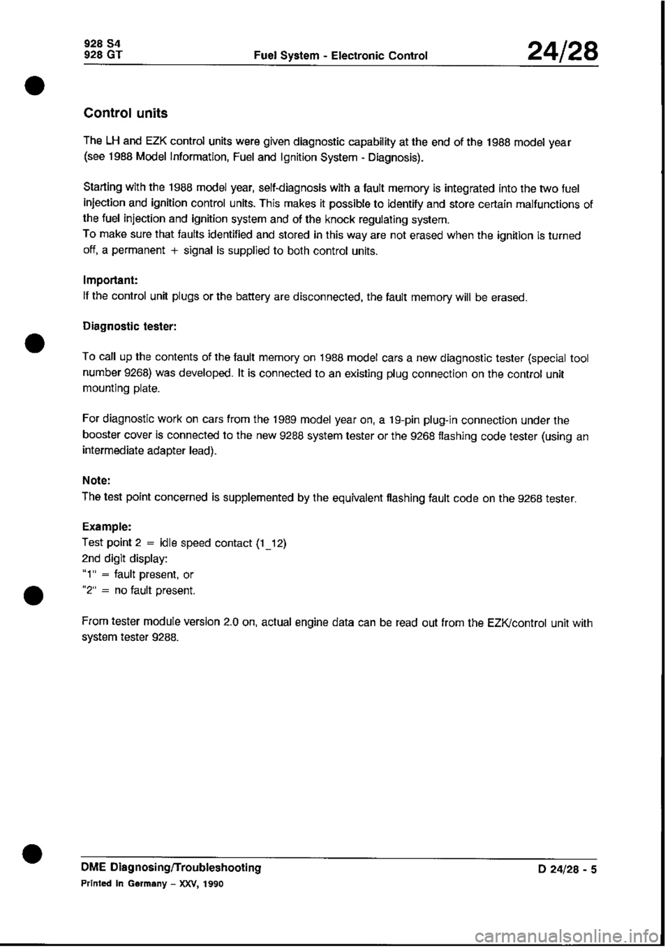 PORSCHE 928 1995  Service Repair Manual 