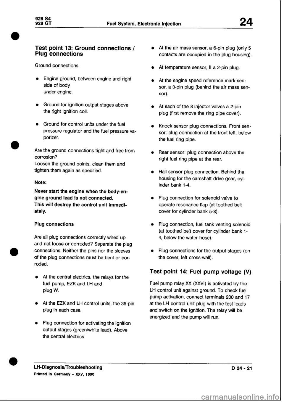 PORSCHE 928 1995  Service Repair Manual 