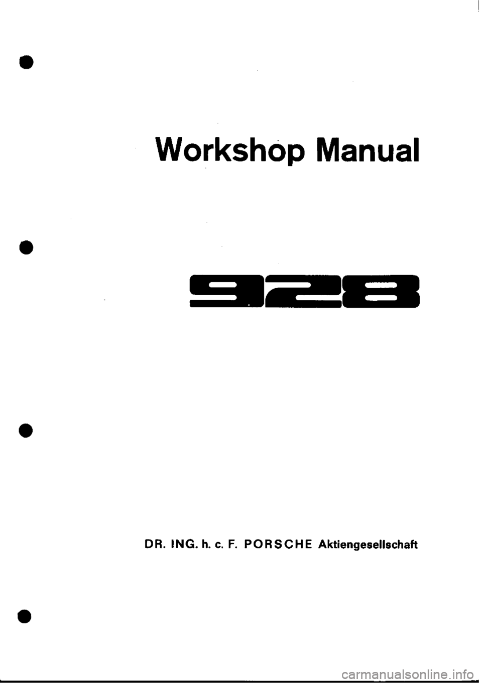 PORSCHE 928 1995  Service Repair Manual 