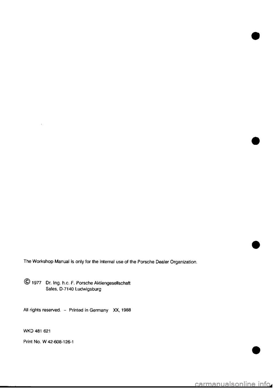 PORSCHE 928 1995  Service Repair Manual 