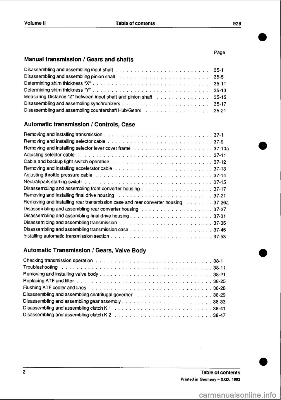 PORSCHE 928 1995  Service Repair Manual 