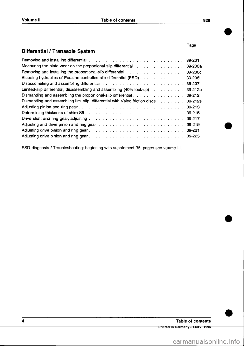 PORSCHE 928 1995  Service Repair Manual 