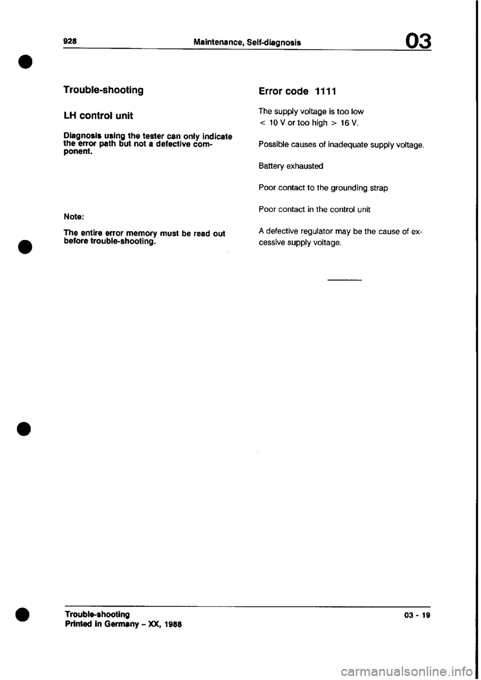 PORSCHE 928 1995  Service Repair Manual 