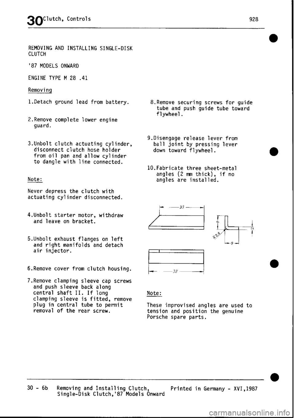 PORSCHE 928 1995  Service Repair Manual 