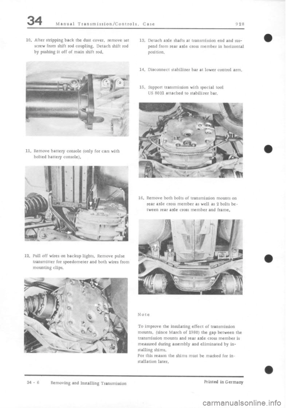 PORSCHE 928 1995  Service Repair Manual 