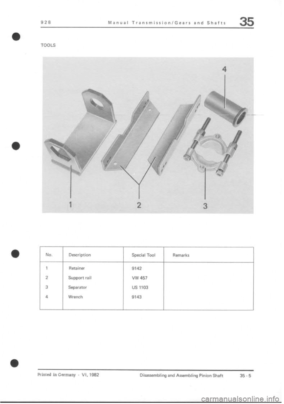 PORSCHE 928 1995  Service Repair Manual 