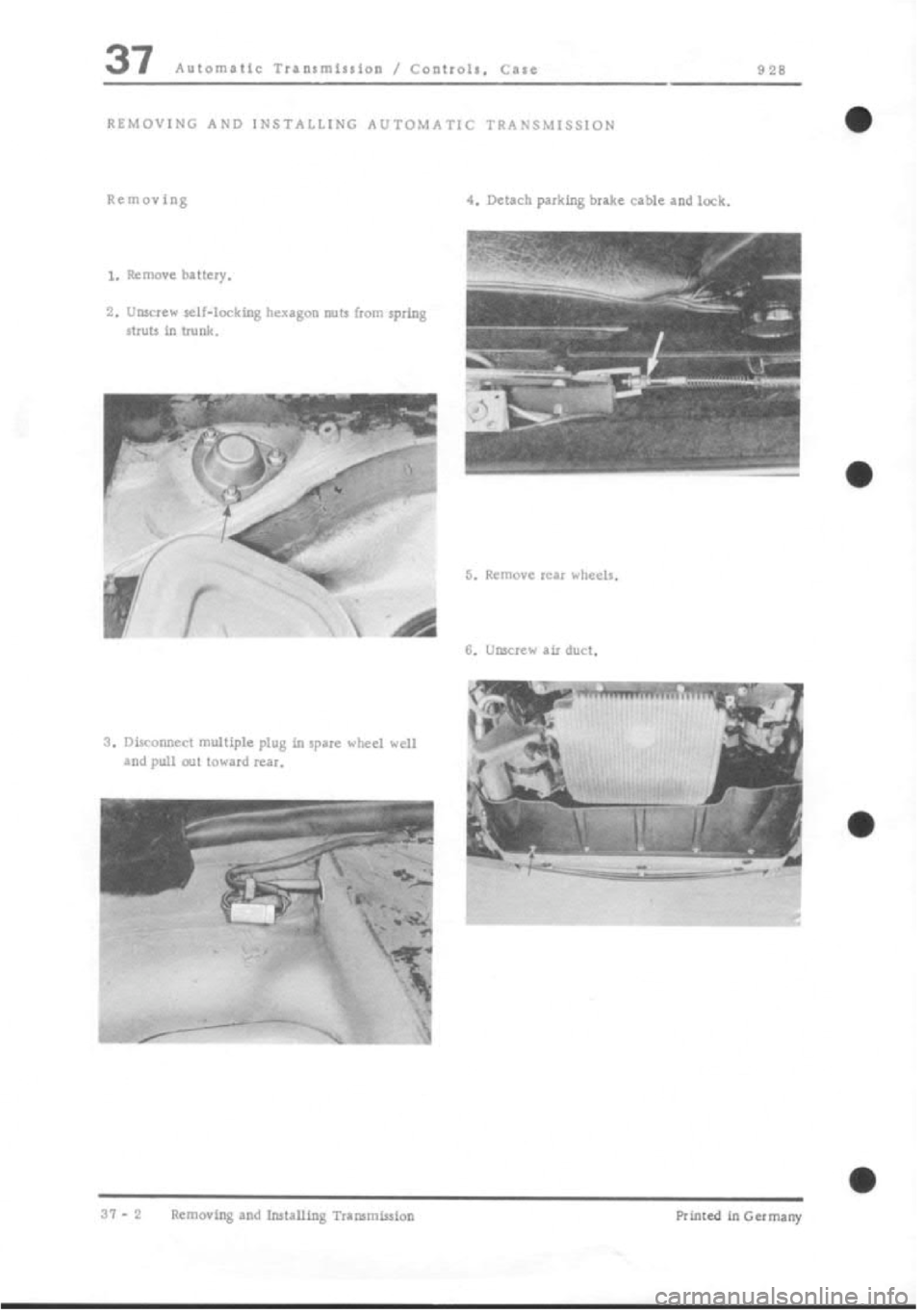 PORSCHE 928 1995  Service Repair Manual 