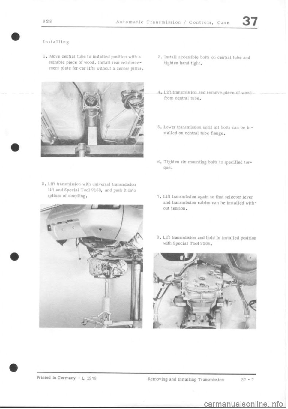 PORSCHE 928 1995  Service Repair Manual 