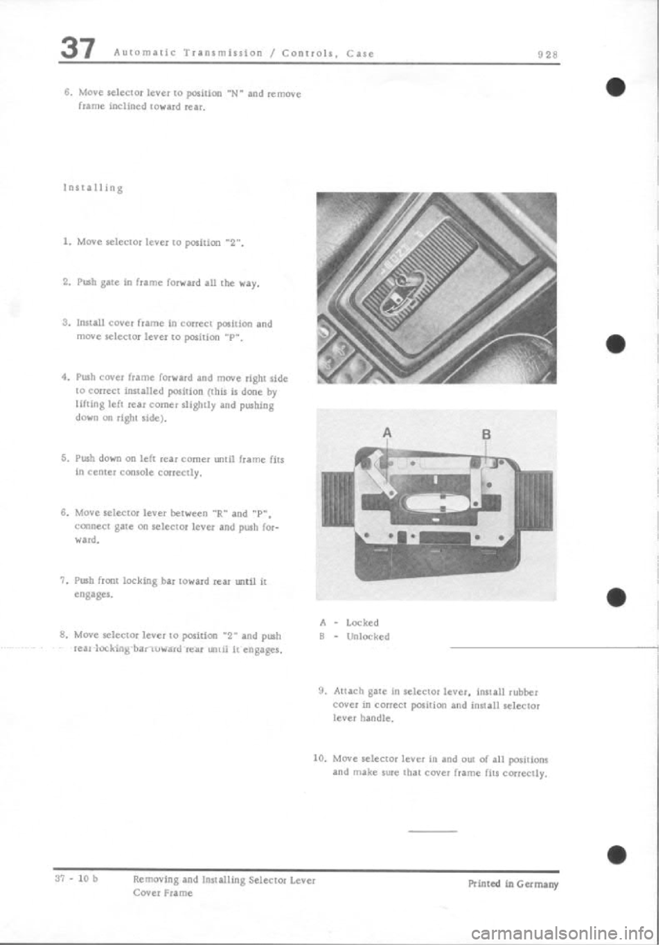 PORSCHE 928 1995  Service Repair Manual 