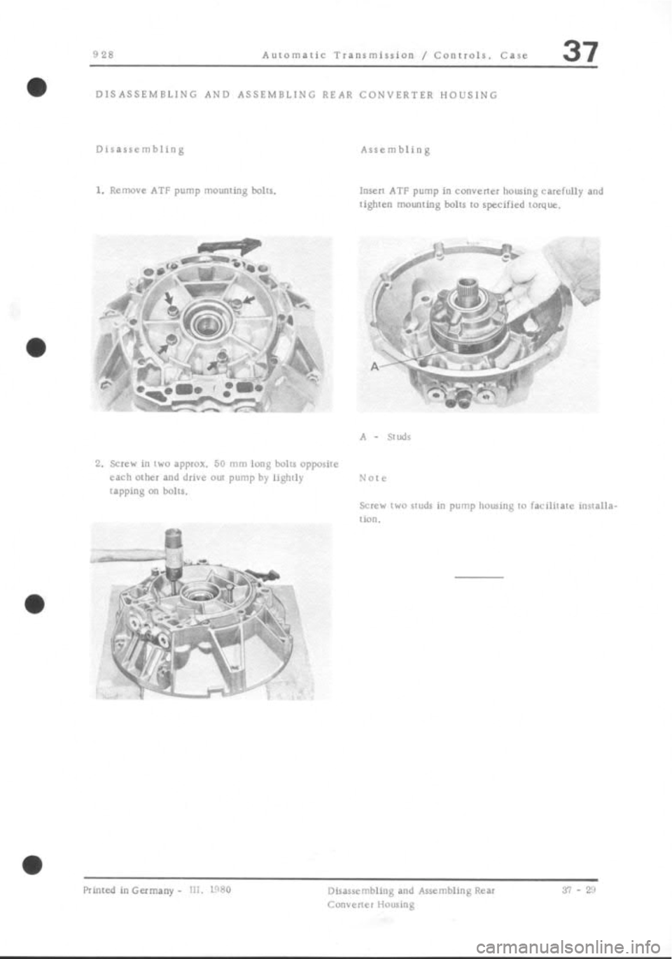 PORSCHE 928 1995  Service Repair Manual 