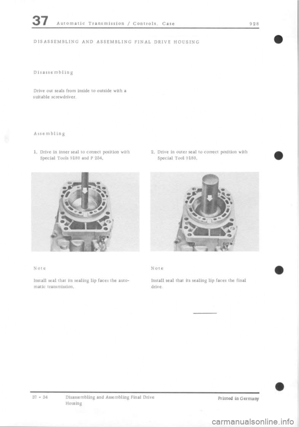 PORSCHE 928 1995  Service Repair Manual 