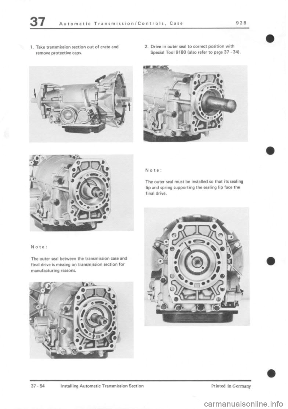 PORSCHE 928 1995  Service Repair Manual 