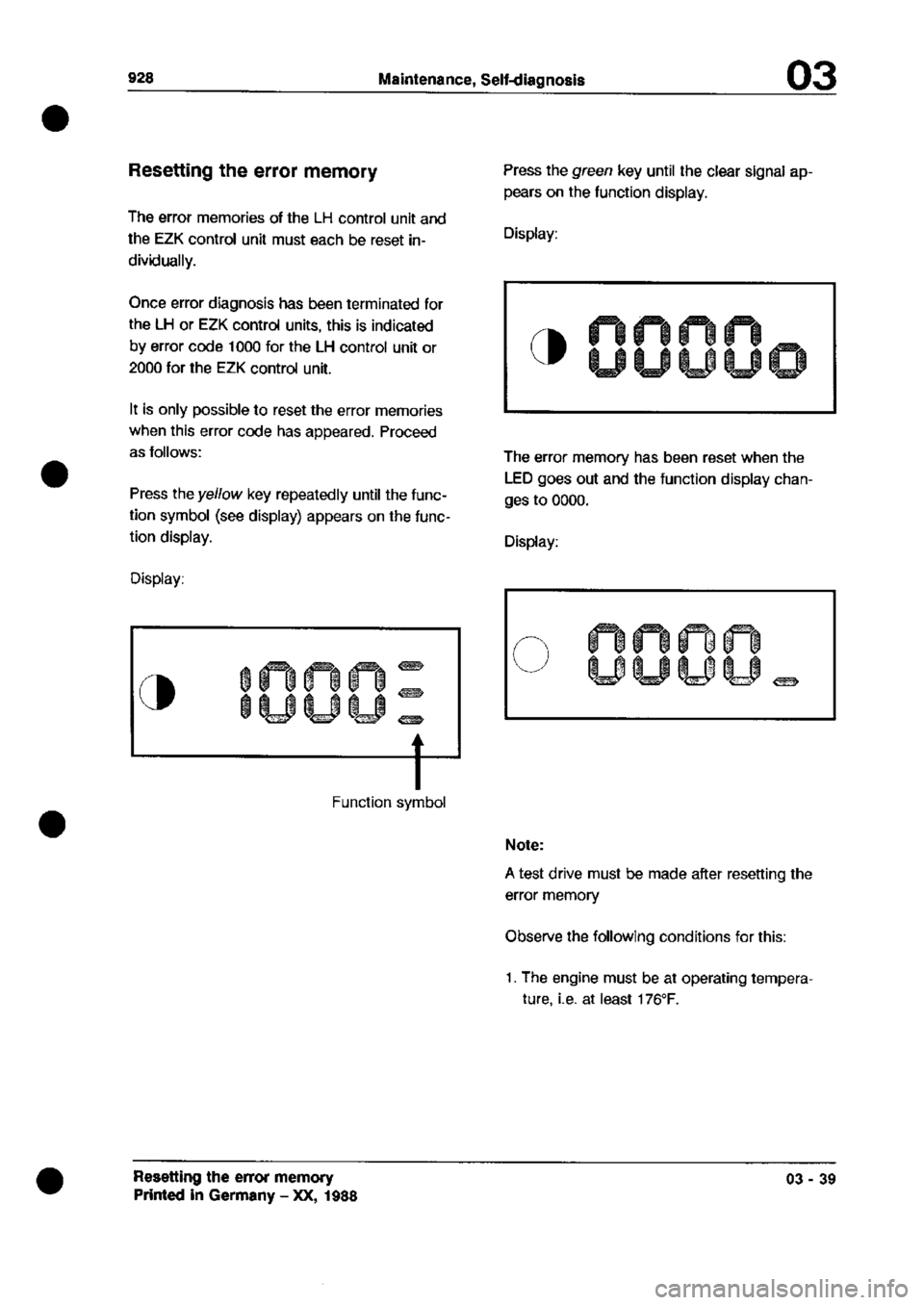 PORSCHE 928 1995  Service Repair Manual 