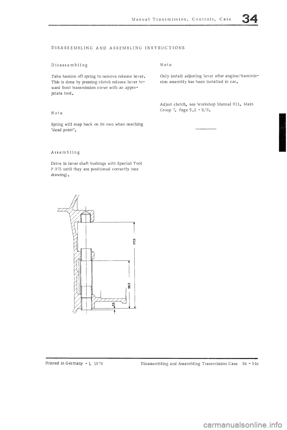 PORSCHE 930 1976  Service Repair Manual 