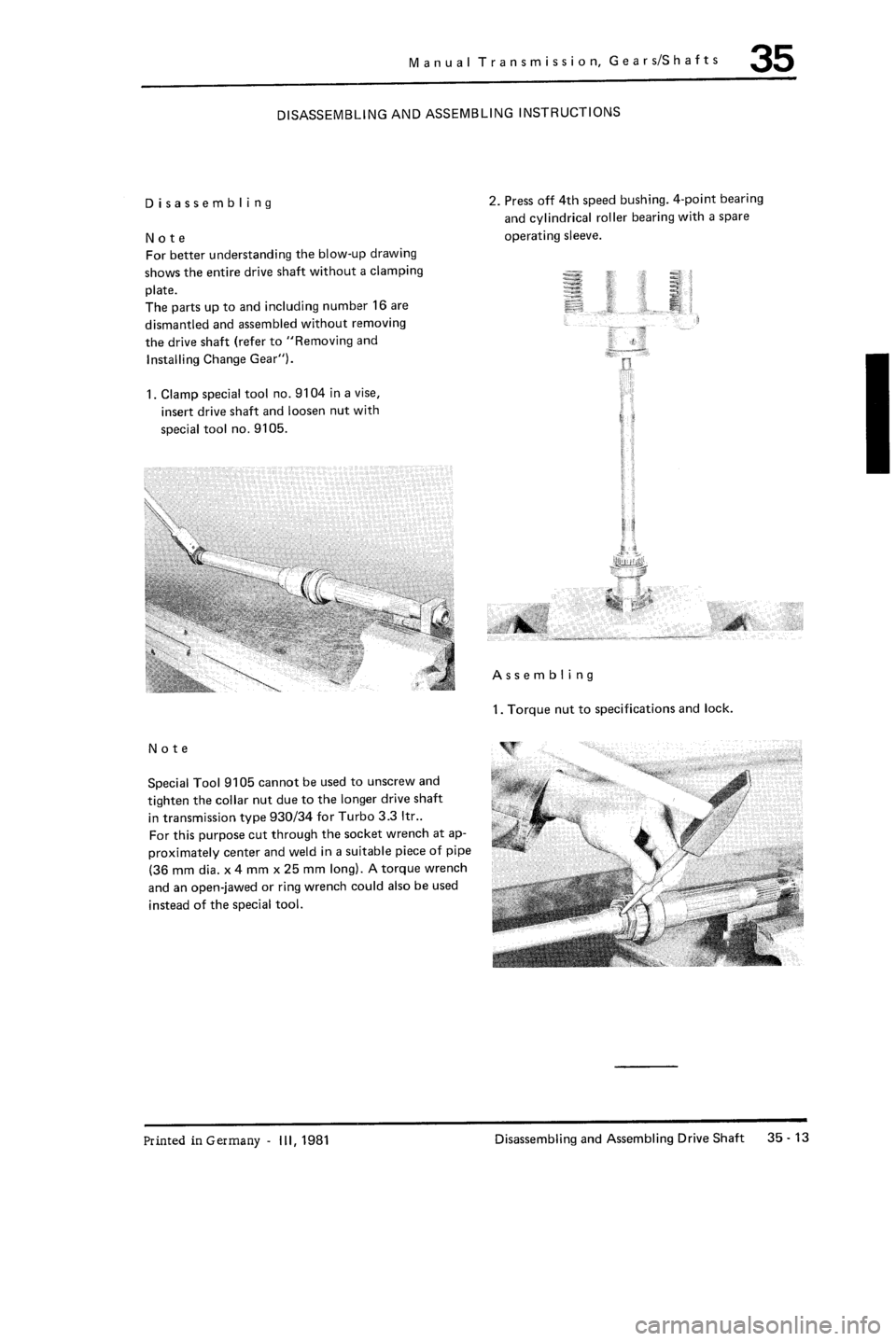 PORSCHE 930 1976  Service Repair Manual 