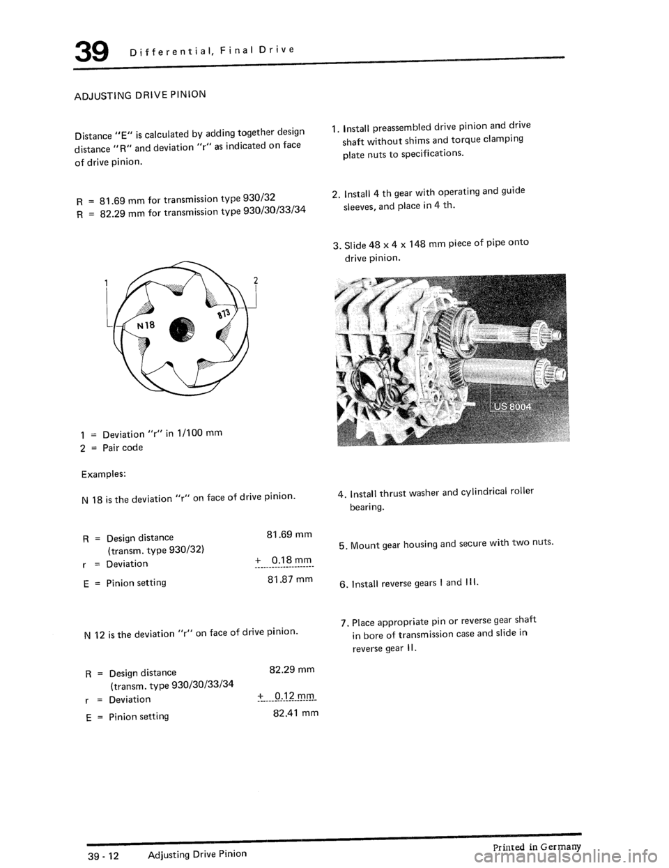 PORSCHE 930 1976  Service Repair Manual 