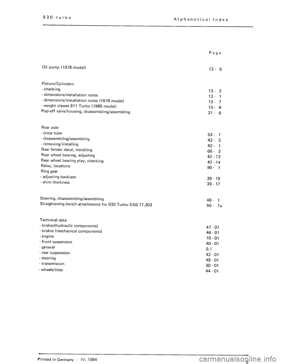 PORSCHE 930 1976  Service Repair Manual 