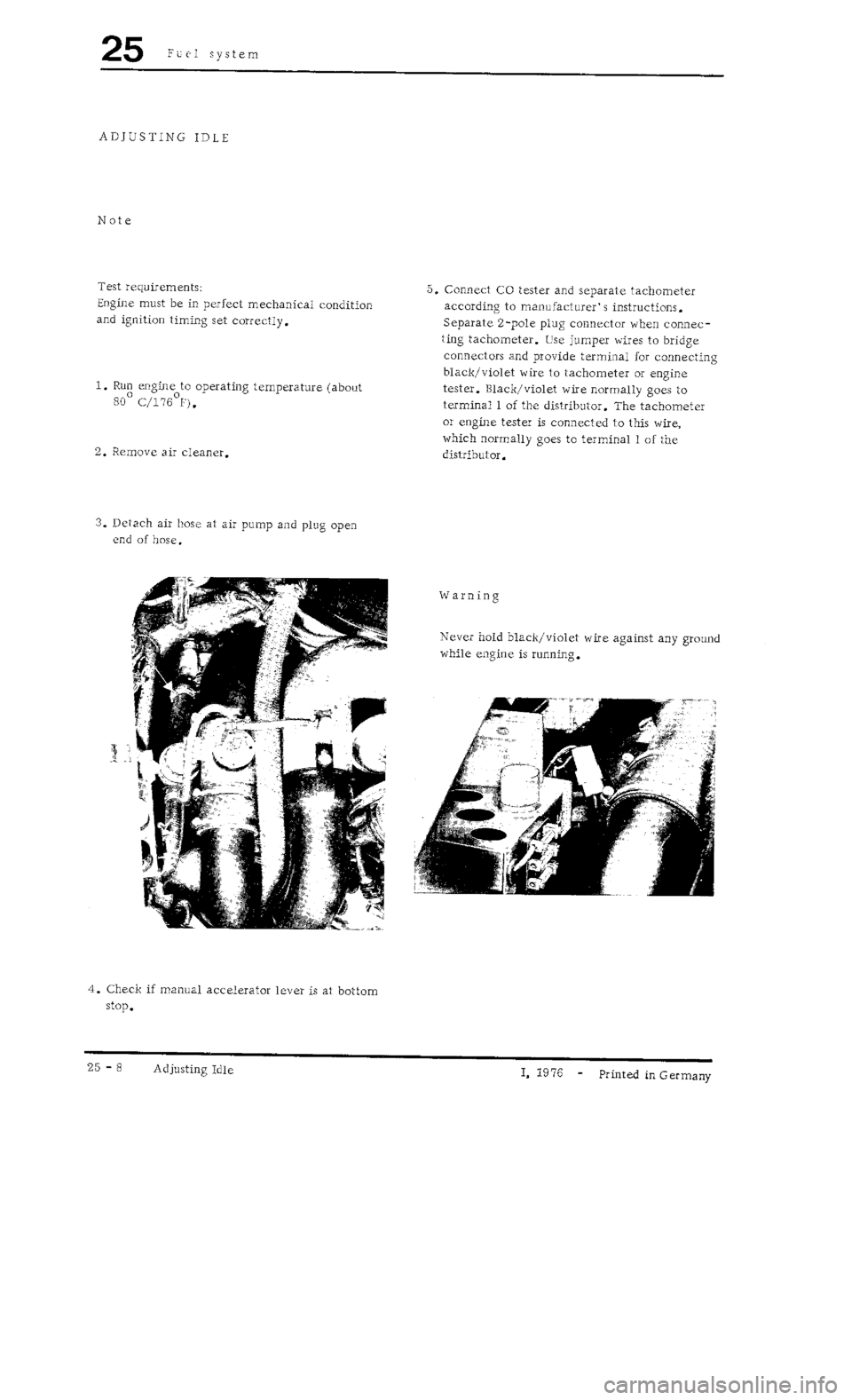 PORSCHE 930 1976  Service Repair Manual 