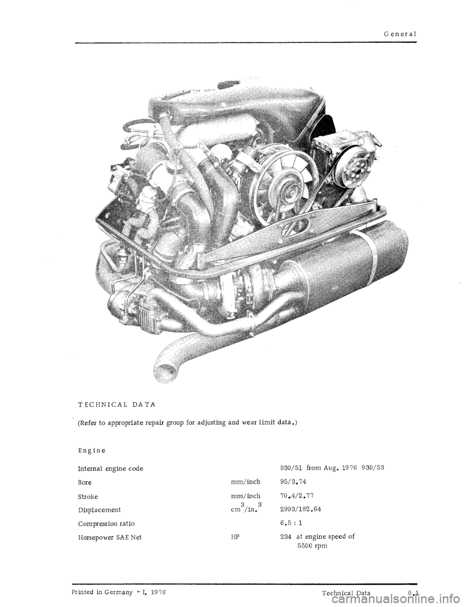 PORSCHE 930 1976  Service Repair Manual 