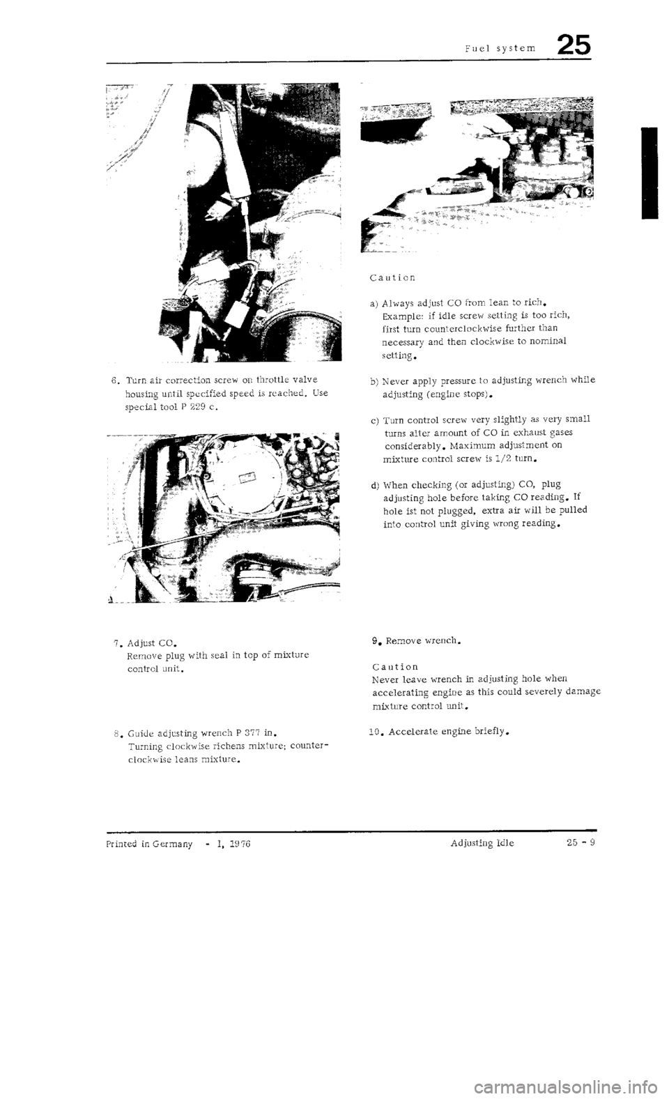 PORSCHE 930 1976  Service Repair Manual 