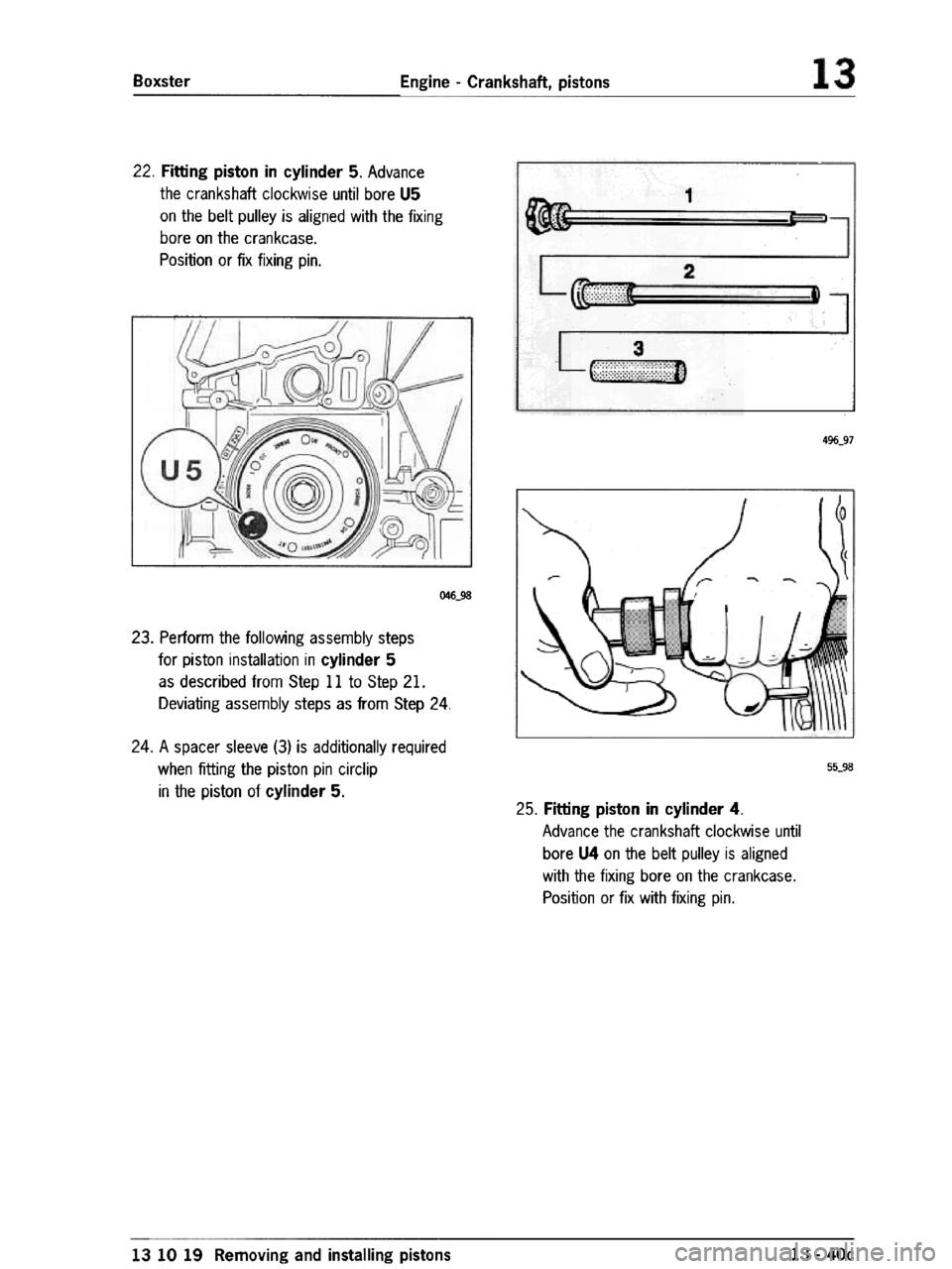 PORSCHE 986 BOXSTER 1997  Workshop Manual 