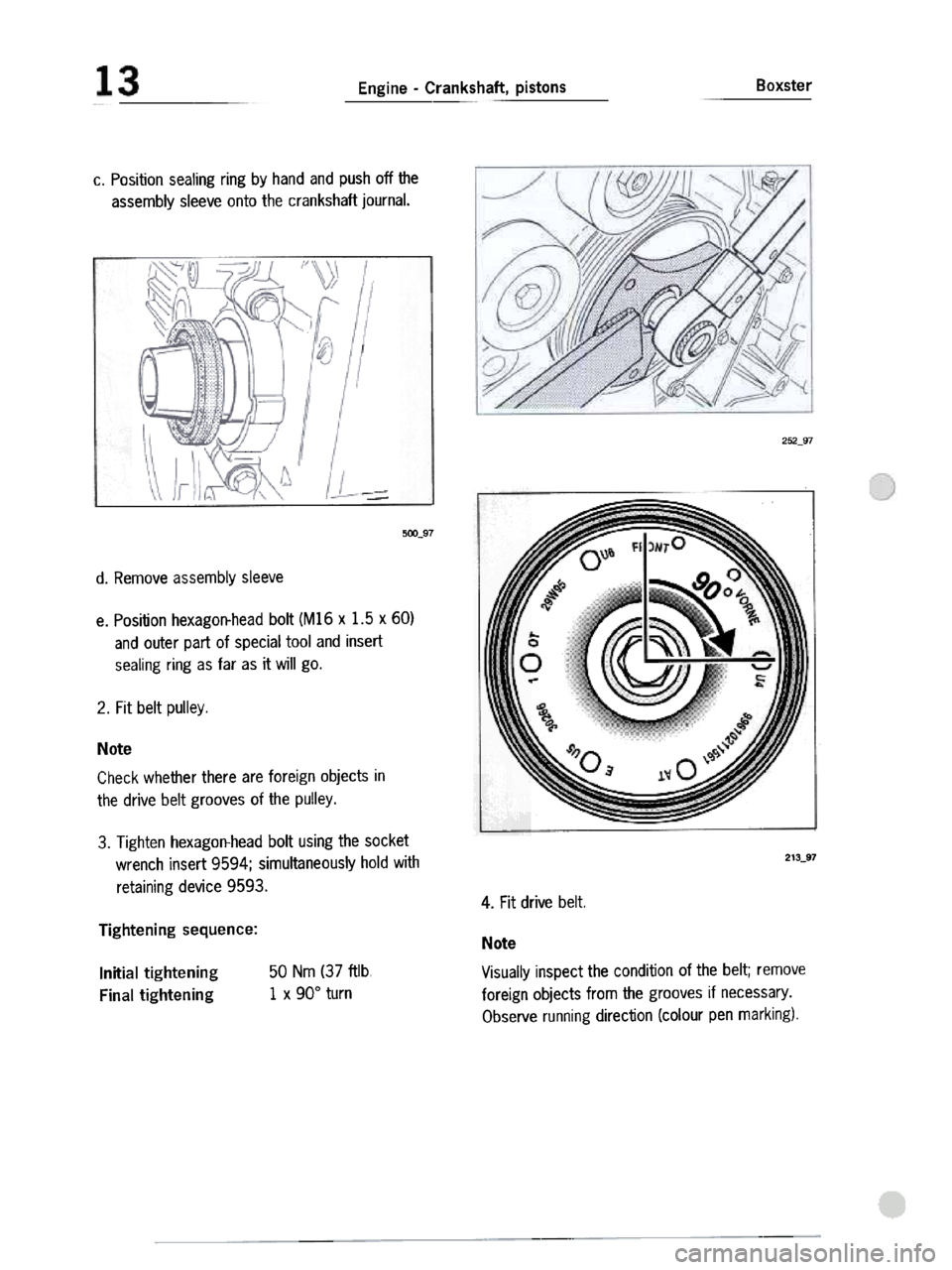 PORSCHE 986 BOXSTER 1997  Workshop Manual 