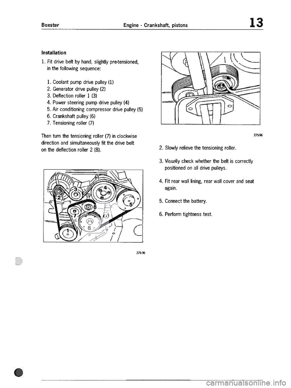 PORSCHE 986 BOXSTER 1997  Workshop Manual 