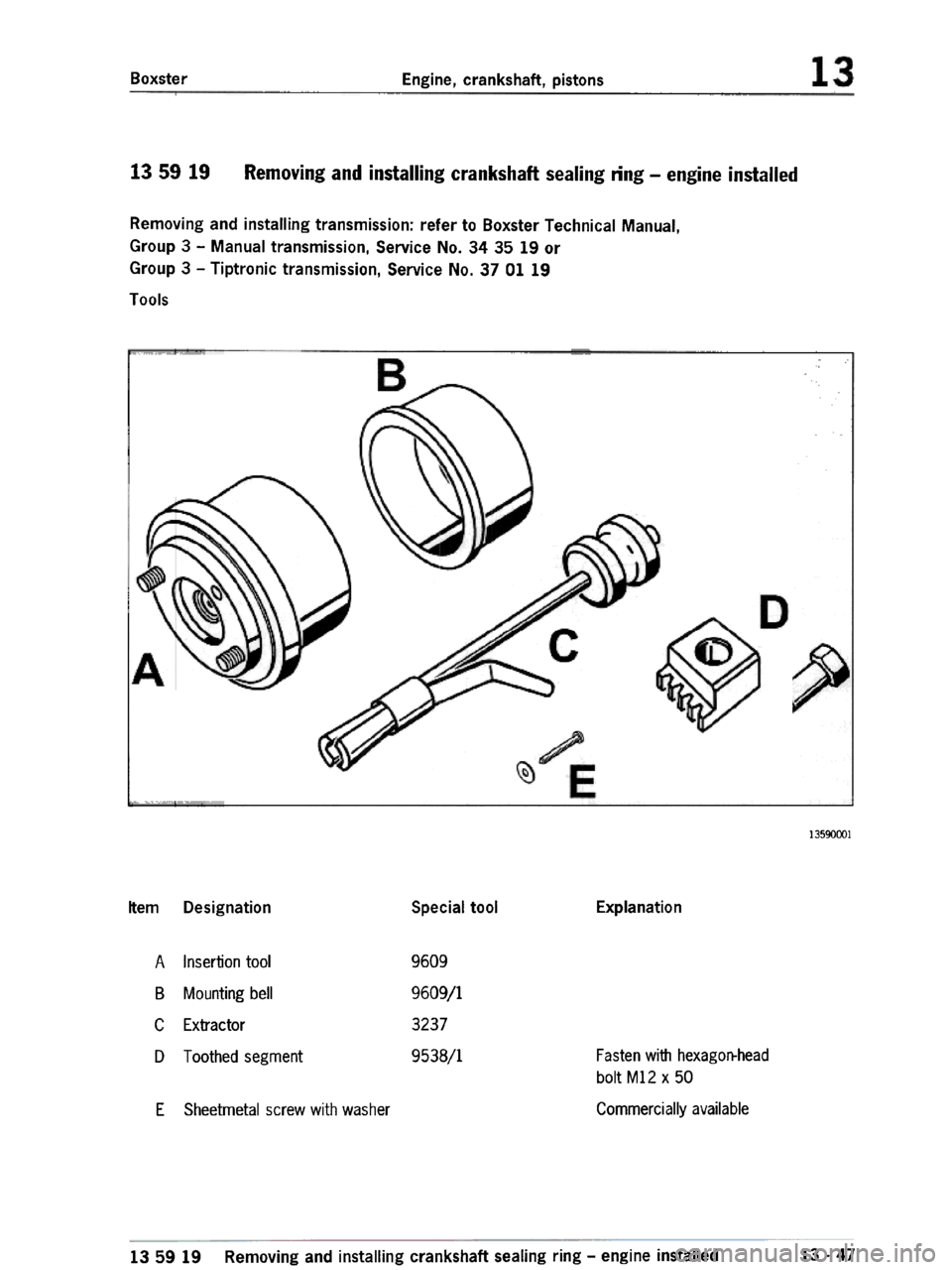 PORSCHE 986 BOXSTER 1997  Workshop Manual 