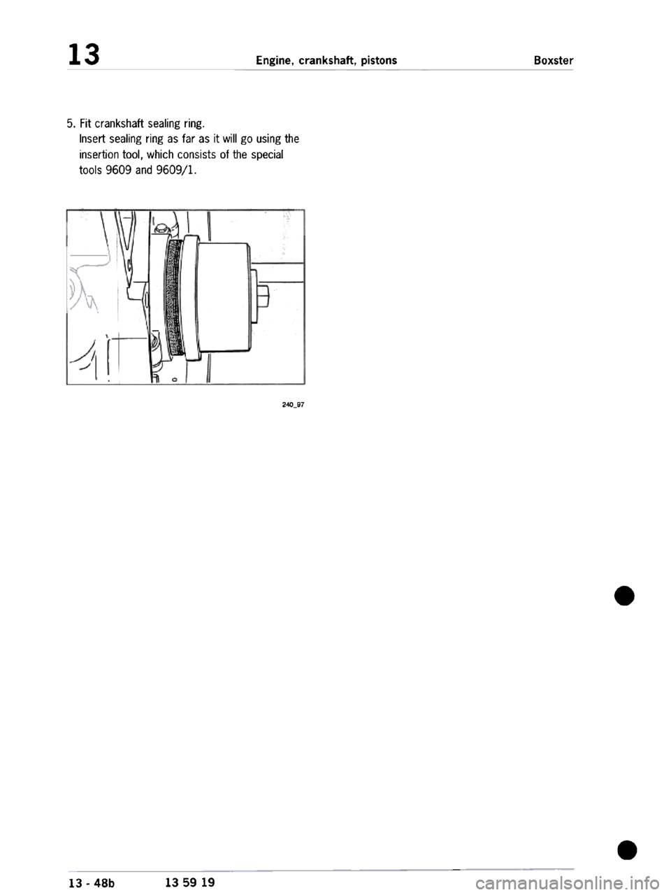 PORSCHE 986 BOXSTER 1997  Workshop Manual 