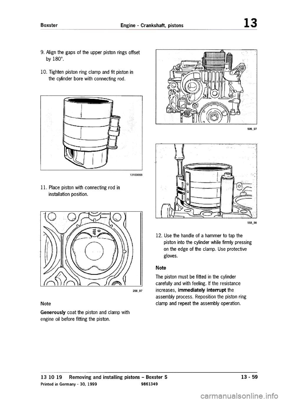 PORSCHE 986 BOXSTER 1997  Workshop Manual 