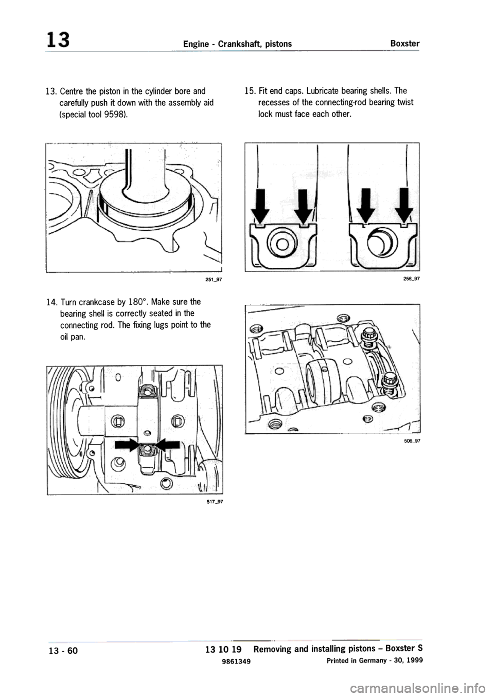 PORSCHE 986 BOXSTER 1997  Workshop Manual 